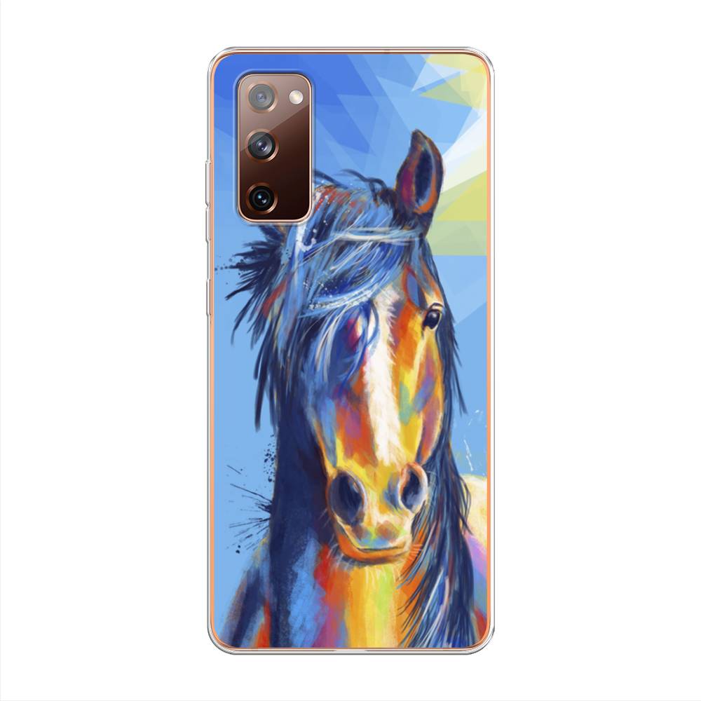 

Чехол для Samsung Galaxy S20 FE "Лошадь арт 3", Голубой;желтый;синий, 2101350-1