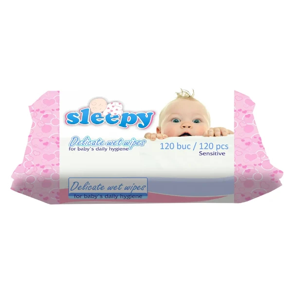 Влажные салфетки для детей SLEEPY ЧУСТВ 120/16шт КЛАПАН