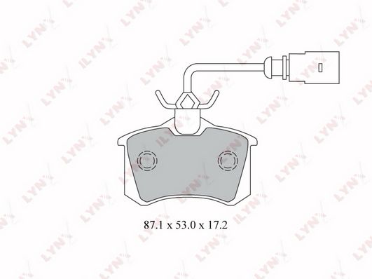 Тормозные колодки LYNXauto дисковые BD3025 100056950546
