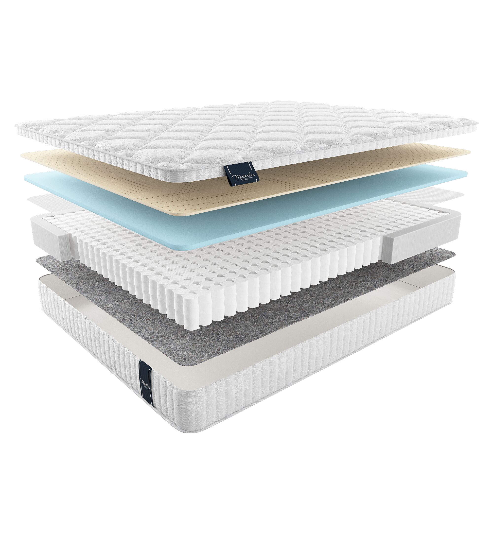 

Матрас Materlux Light Livingston 210х210, Бежевый;белый;серый;серебристый, Livingston