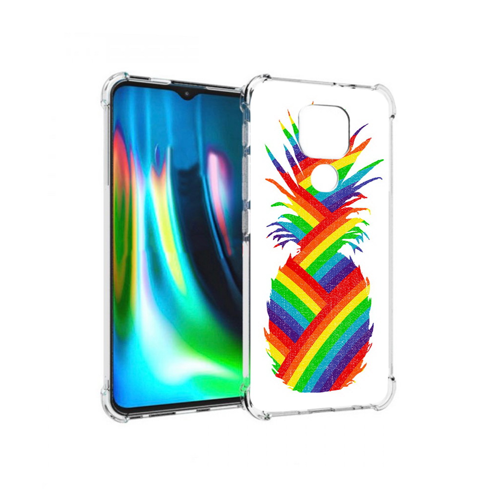 

Чехол MyPads Tocco для Motorola Moto G9 Play радужный ананас (PT227081.347.566), Прозрачный, Tocco