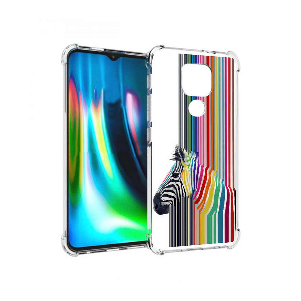 

Чехол MyPads Tocco для Motorola Moto G9 Play радужная зебра (PT227081.347.565), Прозрачный, Tocco