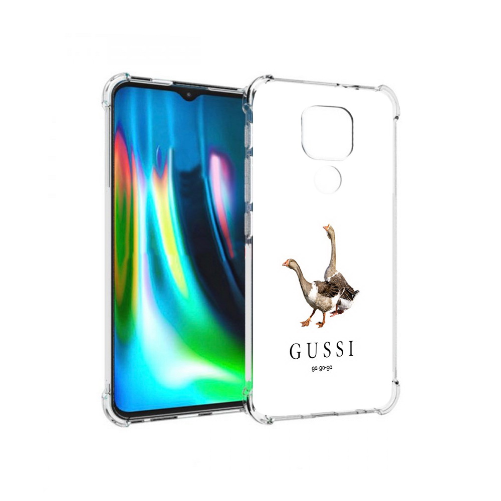 

Чехол MyPads Tocco для Motorola Moto G9 Play Гусси бренд (PT227081.347.56), Прозрачный, Tocco