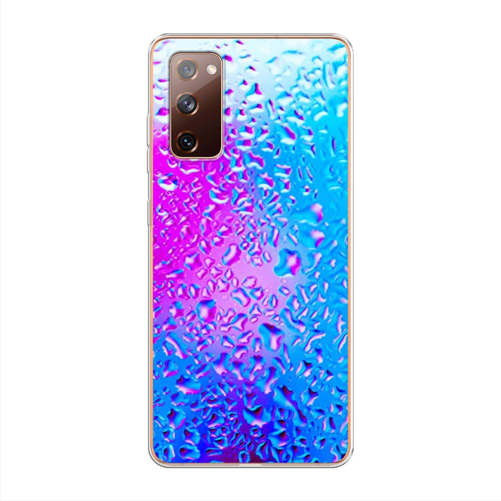 

Чехол на Samsung Galaxy S20 FE "Капли на стекле", Голубой;розовый, 2101350-3