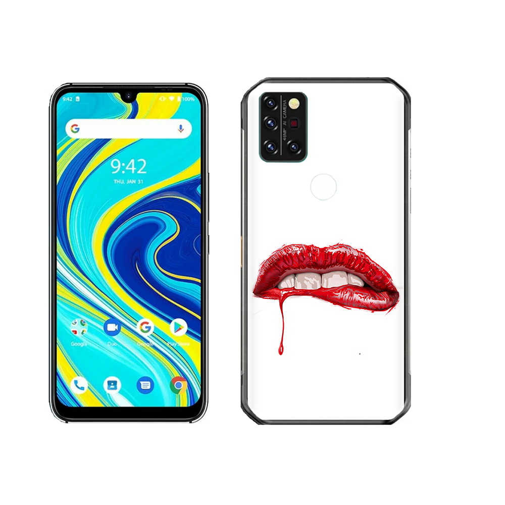 

Чехол MyPads Tocco для Umidigi A7 Pro яркие красные губы, Прозрачный, Tocco