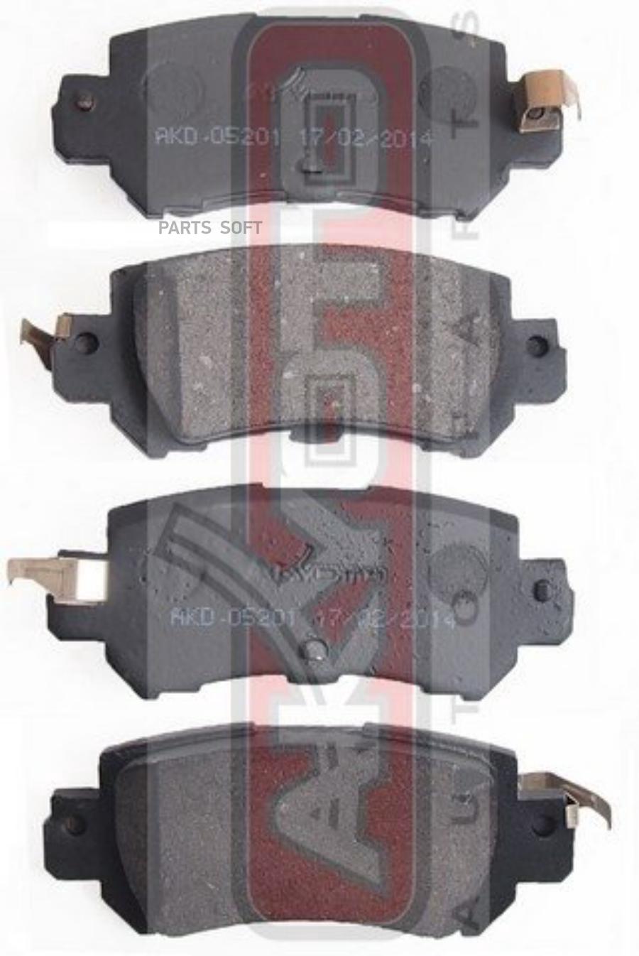 

Тормозные колодки Akyoto задние дисковые AKD05201