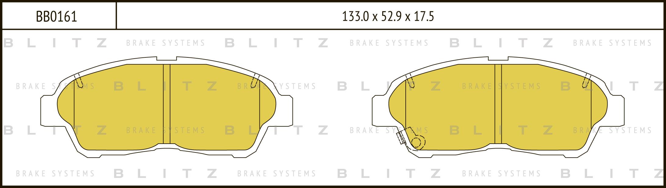 

Колодки Пер.Toyota Carina E 92=> Blitz Арт. Bb0161