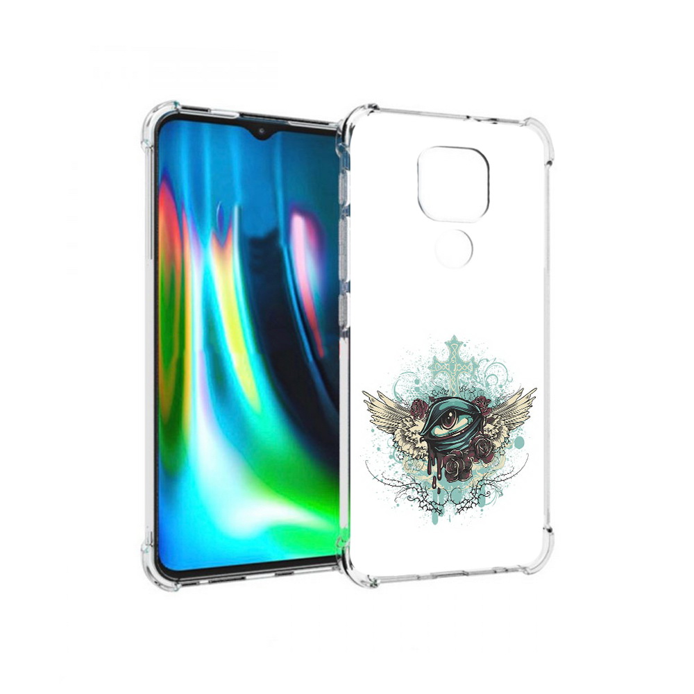 

Чехол MyPads Tocco для Motorola Moto G9 Play плачущий глаз с крыльями (PT227081.347.544), Прозрачный, Tocco