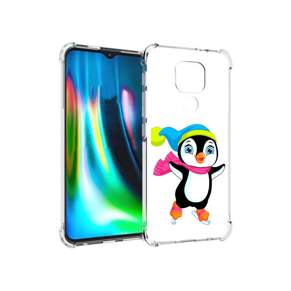

Чехол MyPads Tocco для Motorola Moto G9 Play пингвин на коньках (PT227081.347.540), Прозрачный, Tocco