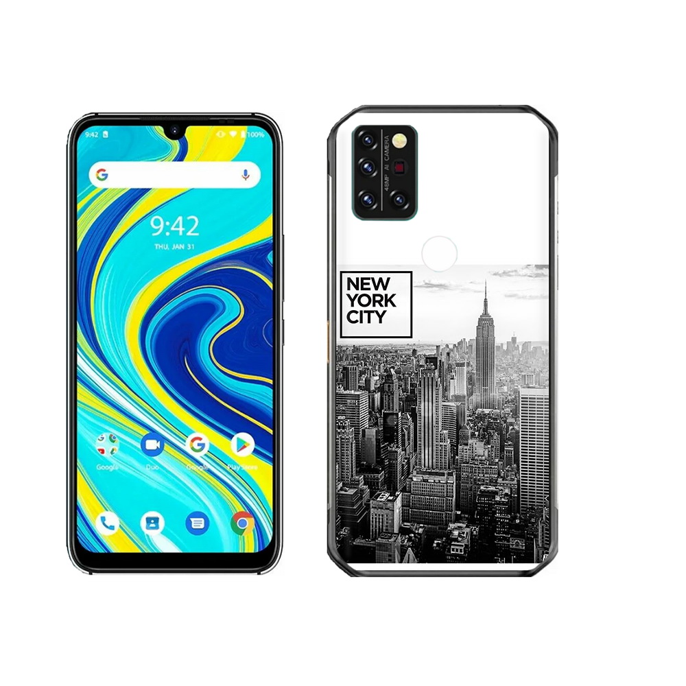

Чехол MyPads Tocco для Umidigi A7 Pro черно белый ньюерк, Прозрачный, Tocco