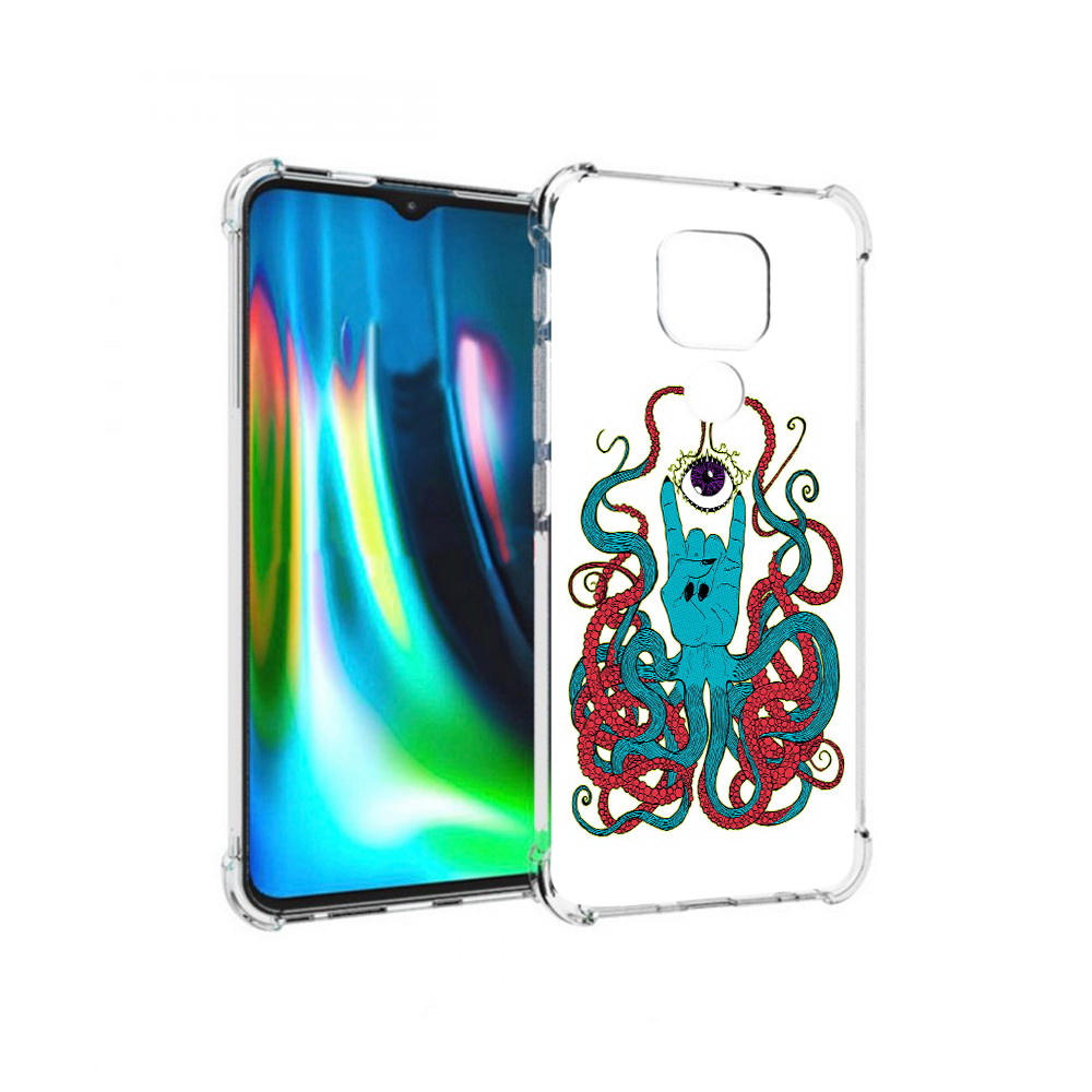 

Чехол MyPads Tocco для Motorola Moto G9 Play осьминог-рука абстракция (PT227081.347.530), Прозрачный, Tocco