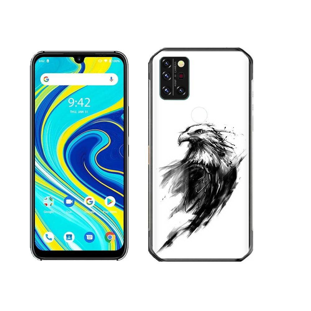 

Чехол MyPads Tocco для Umidigi A7 Pro чб птица, Прозрачный, Tocco
