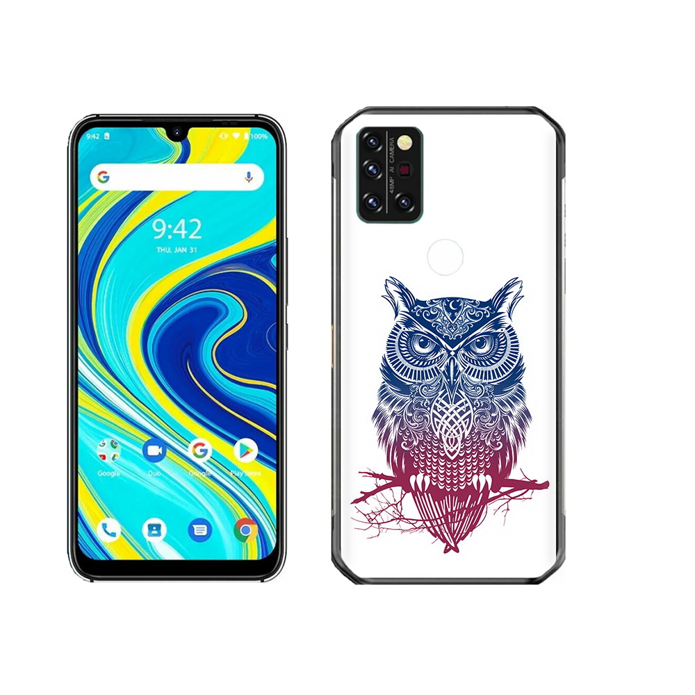 

Чехол MyPads Tocco для Umidigi A7 Pro хиппи сова, Прозрачный, Tocco