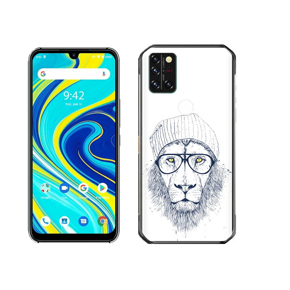 

Чехол MyPads Tocco для Umidigi A7 Pro хиппи лев, Прозрачный, Tocco