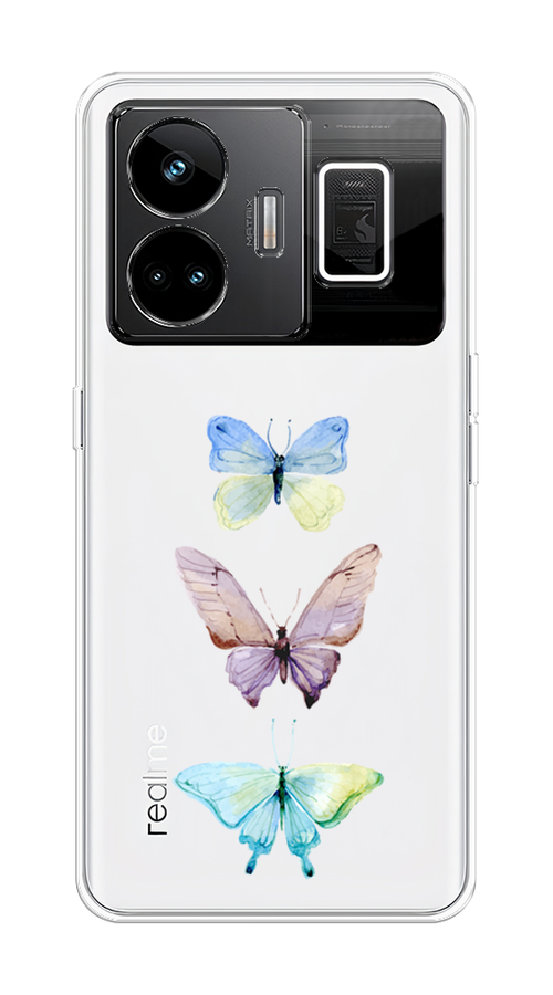 

Чехол на Realme GT Neo 5 5G/Realme GT3 "Акварельные бабочки", Бирюзовый;розовый, 2513650-1