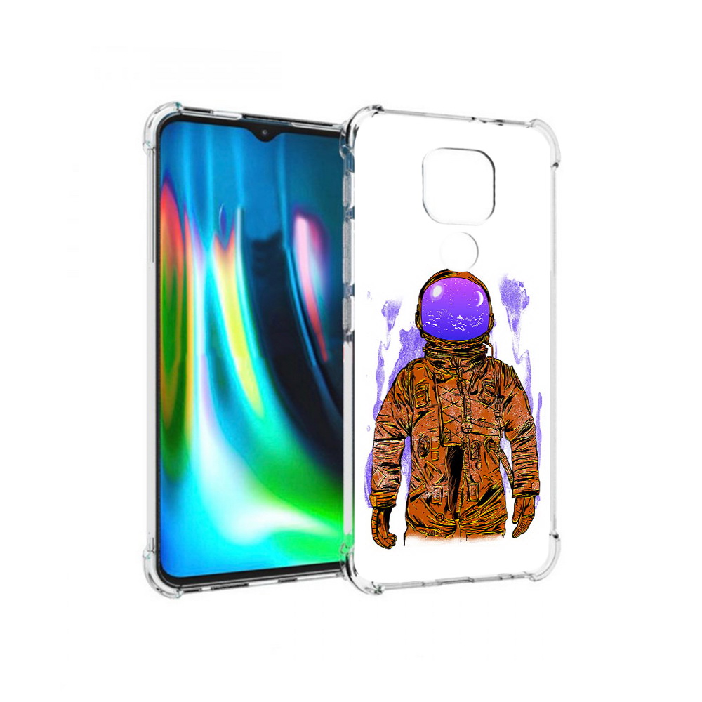 

Чехол MyPads Tocco для Motorola Moto G9 Play нарисованный мужчина в скафандре, Прозрачный, Tocco