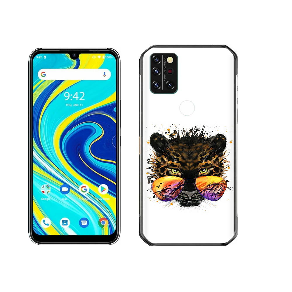 

Чехол MyPads Tocco для Umidigi A7 Pro тропический леопард, Прозрачный, Tocco