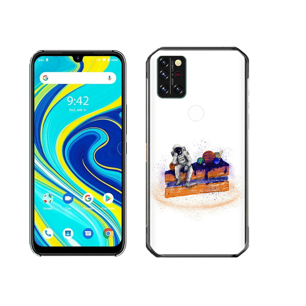 

Чехол MyPads Tocco для Umidigi A7 Pro торт с планетами, Прозрачный, Tocco