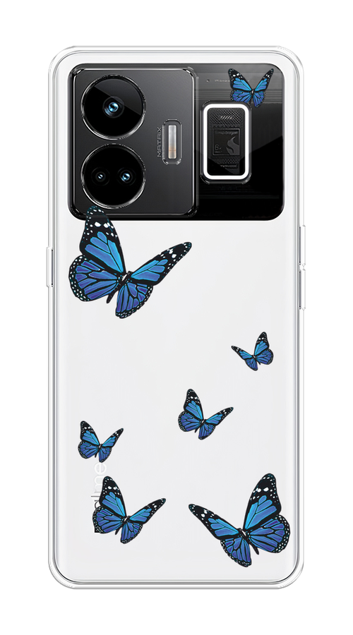 

Чехол на Realme GT Neo 5 5G/Realme GT3 "Blue butterflies", Синий;черный, 2513650-1