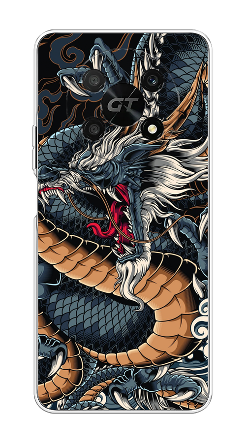 

Чехол на Honor X40 GT "Japanese Dragon", Коричневый;черный;синий, 6120150-1