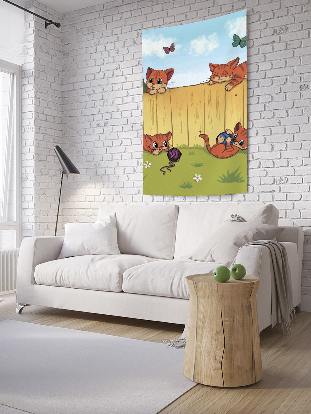 

Вертикальное фотопанно на стену JoyArty Игривые котята 100x150 см, Игривые котята