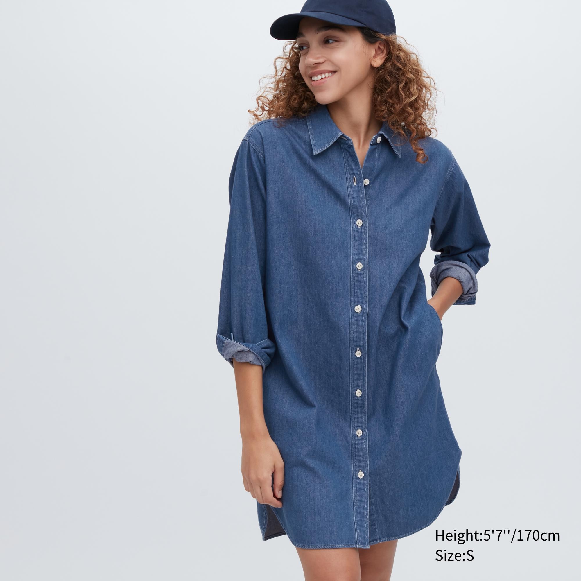 

Платье женское UNIQLO 457300COL65 синее 2XS, 457300COL65