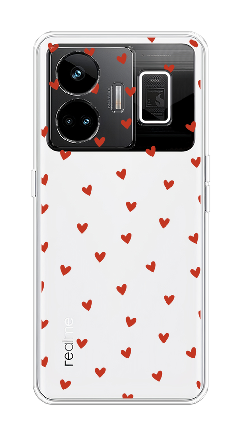 

Чехол на Realme GT Neo 5 5G/Realme GT3 "Red hearts", Красный;прозрачный, 2513650-1