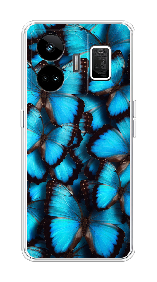 

Чехол на Realme GT Neo 5 5G/Realme GT3 "Тропическая бабочка 2", Голубой;черный, 2513650-1