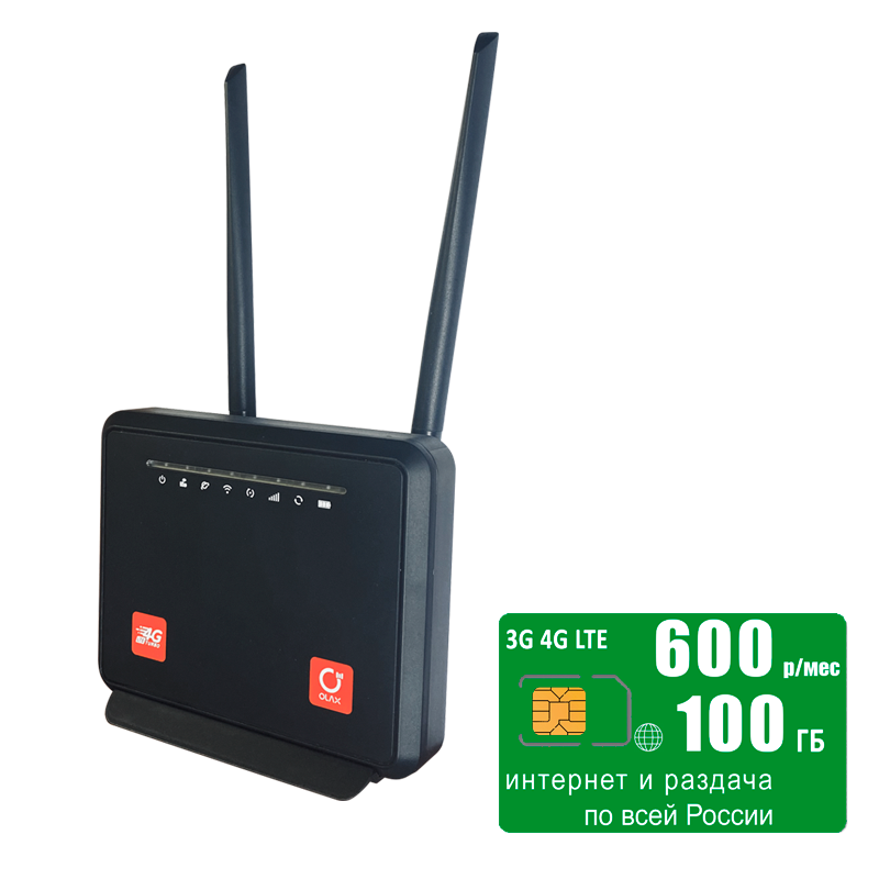 

Wi-Fi роутер Olax AX6 (komplekt-olaxMC60-akkum-mega600-SG-sb), AX6