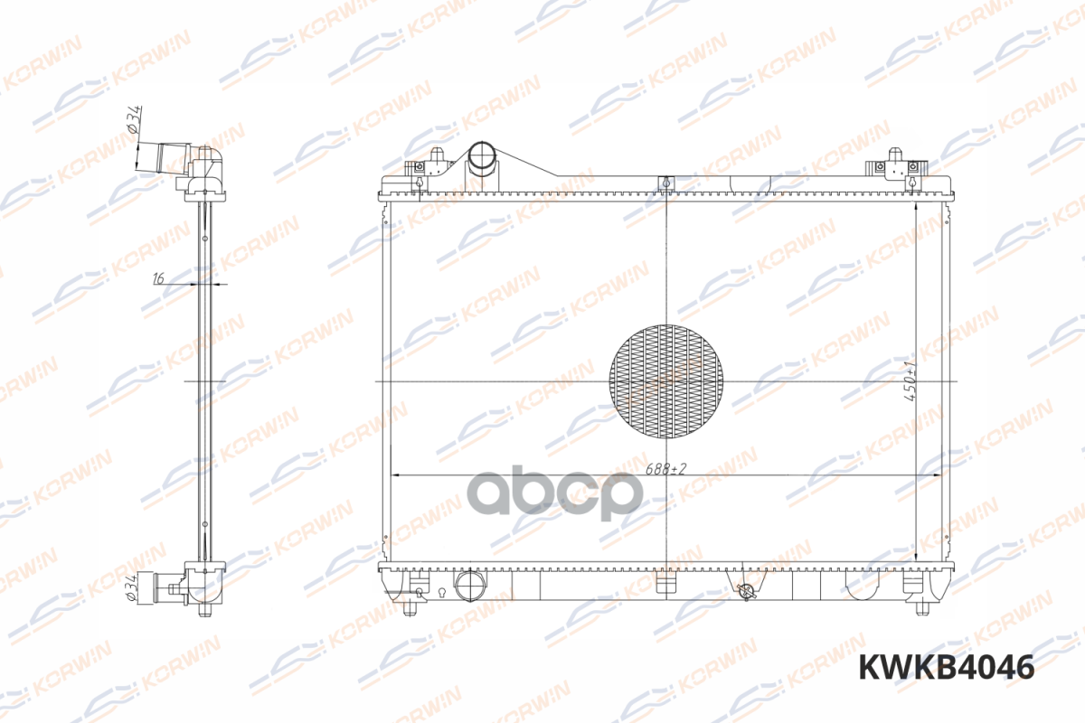 Радиатор Охлаждения Suzuki Grand Vitara 2.0-2.4 (05-15) Mt (Гарантия 2 Года) KORWIN арт. K
