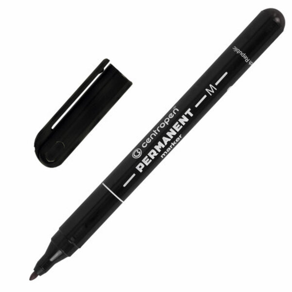 

Маркер перманентный CENTROPEN 20 шт, Черный