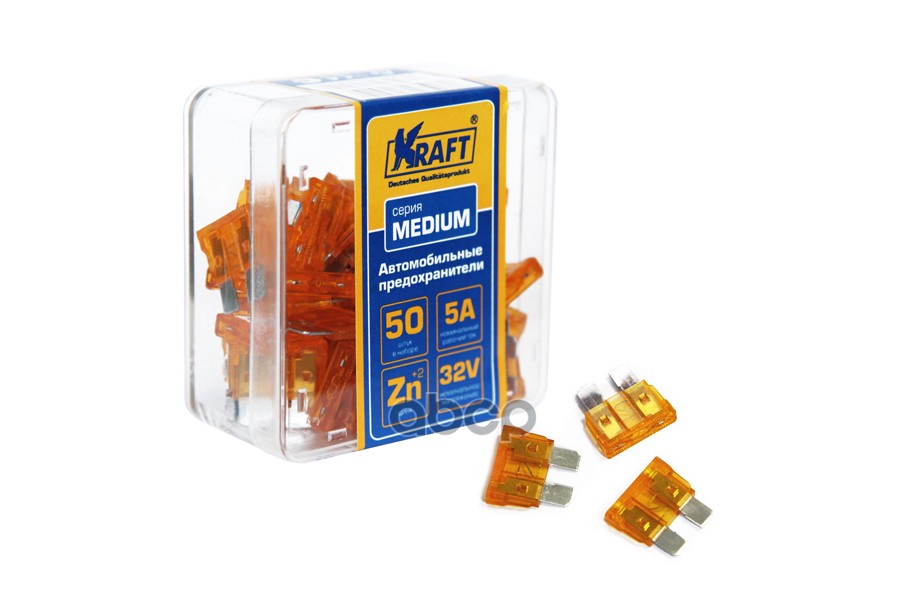 

Предохранитель флажковый medium kraft 50шт 5а kt 870001
