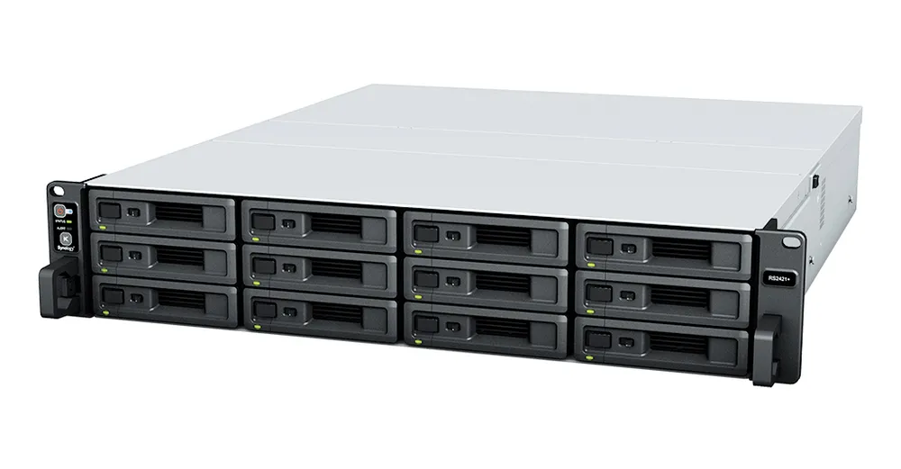 

Сетевое хранилище данных Synology черный (RX1217RP)