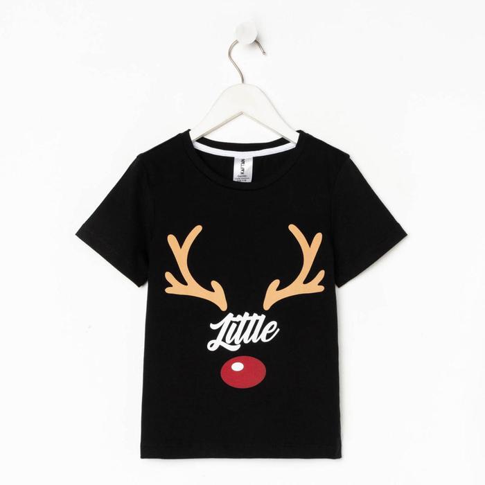 

Футболка детская KAFTAN "Хmas litlle one" р.28 (86-92), Черный, Хmas family