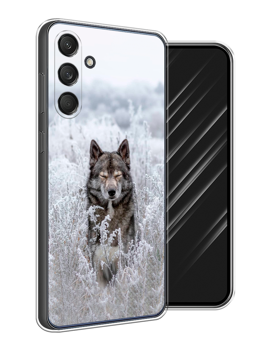 

Чехол Awog на Samsung Galaxy M55 "Волк в поле", Белый;черный, 2109650-1