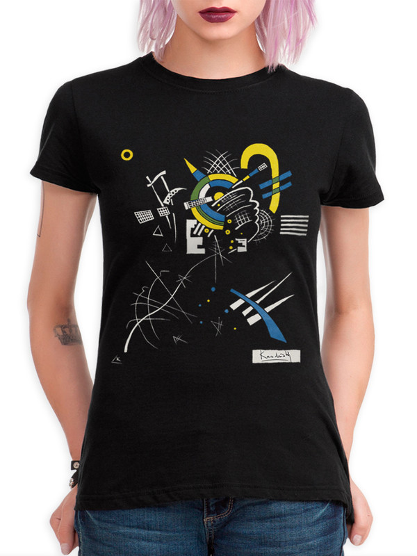 

Футболка женская Dream Shirts Василий Кандинский - Маленькие Миры черная S, Черный, "Василий Кандинский - Маленькие Миры"