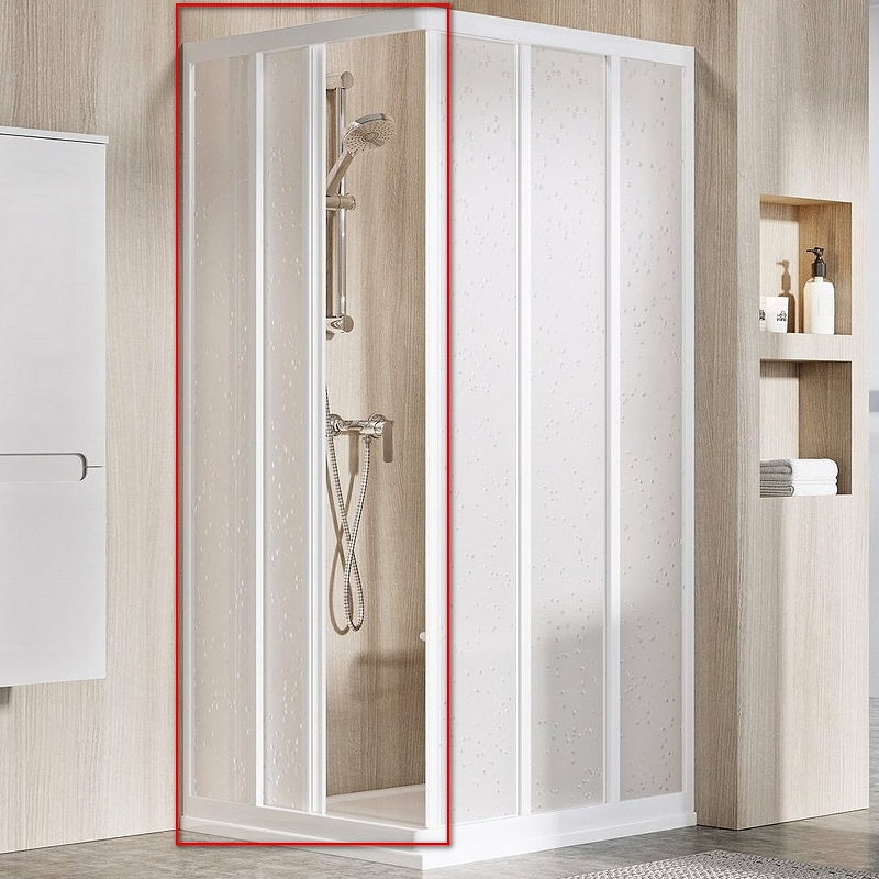 

Душевая дверь Ravak Supernova ASRV3-80 198 15V401R211 профиль Белый витраж пластик Pearl