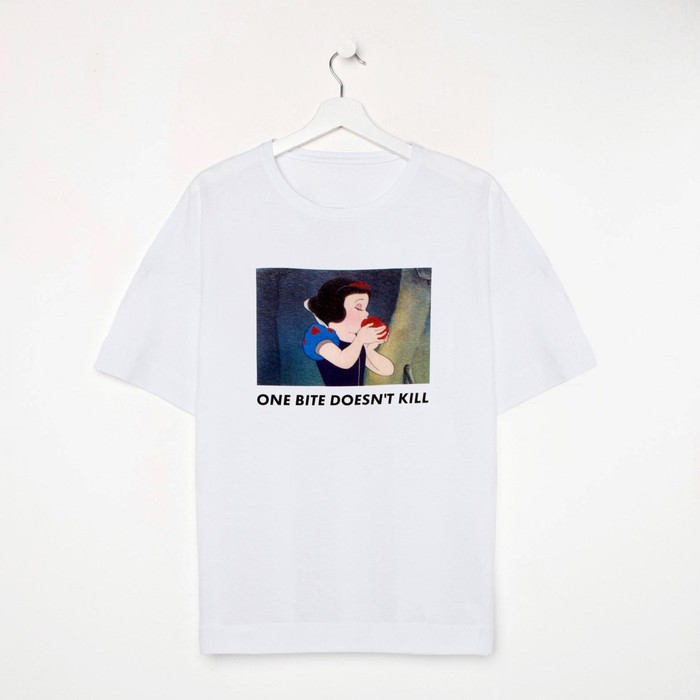 

Футболка «Белоснежка» Принцессы oversize, цвет белый, Принцессы