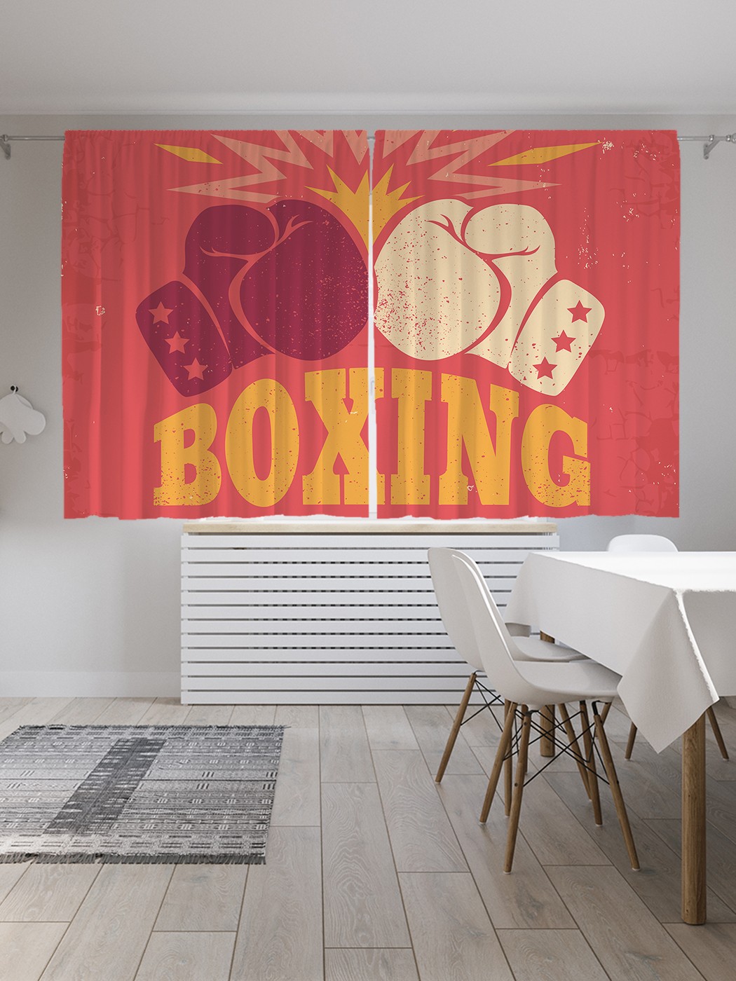 фото Классические шторы joyarty "взрывной бокс", серия oxford delux, 2 полотна 145x180 см