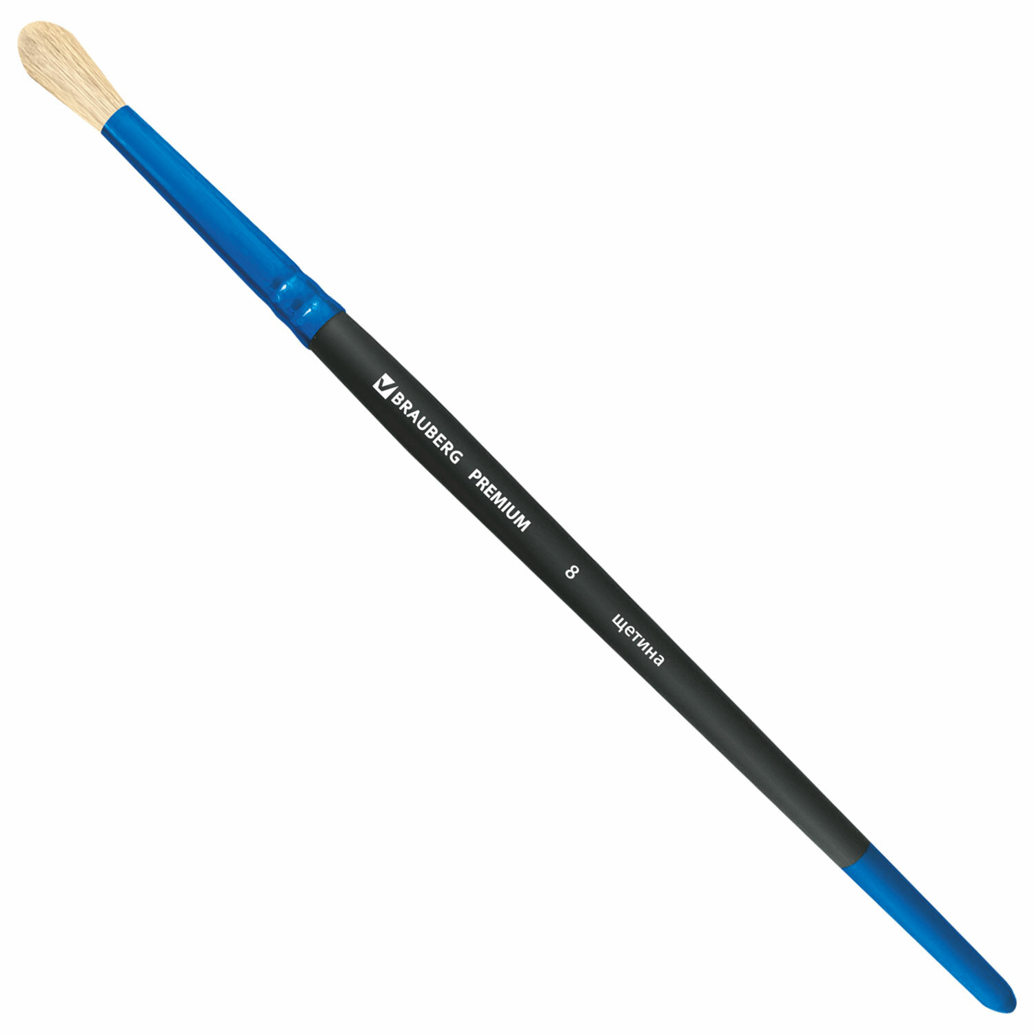 

Кисть BRAUBERG PREMIUM щетина, круглая № 8, 15 шт, Черный