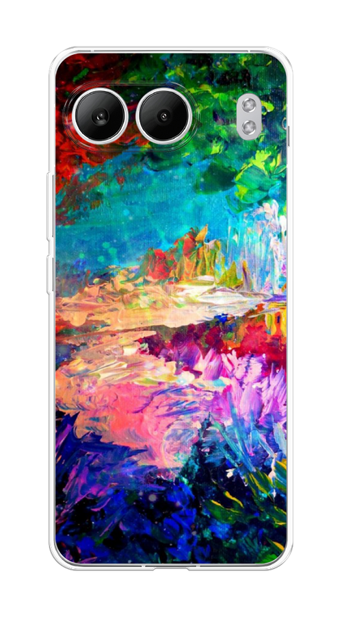 

Чехол на OnePlus Nord 4 5G "Лес-гуашь", Синий;розовый;зеленый, 155250-1