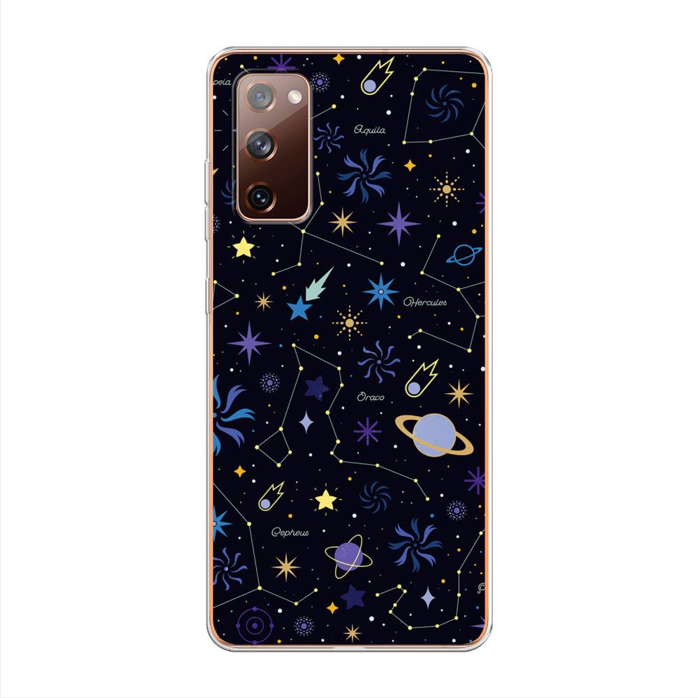 

Чехол на Samsung Galaxy S20 FE "Цветной космос", Желтый, 2101350-2