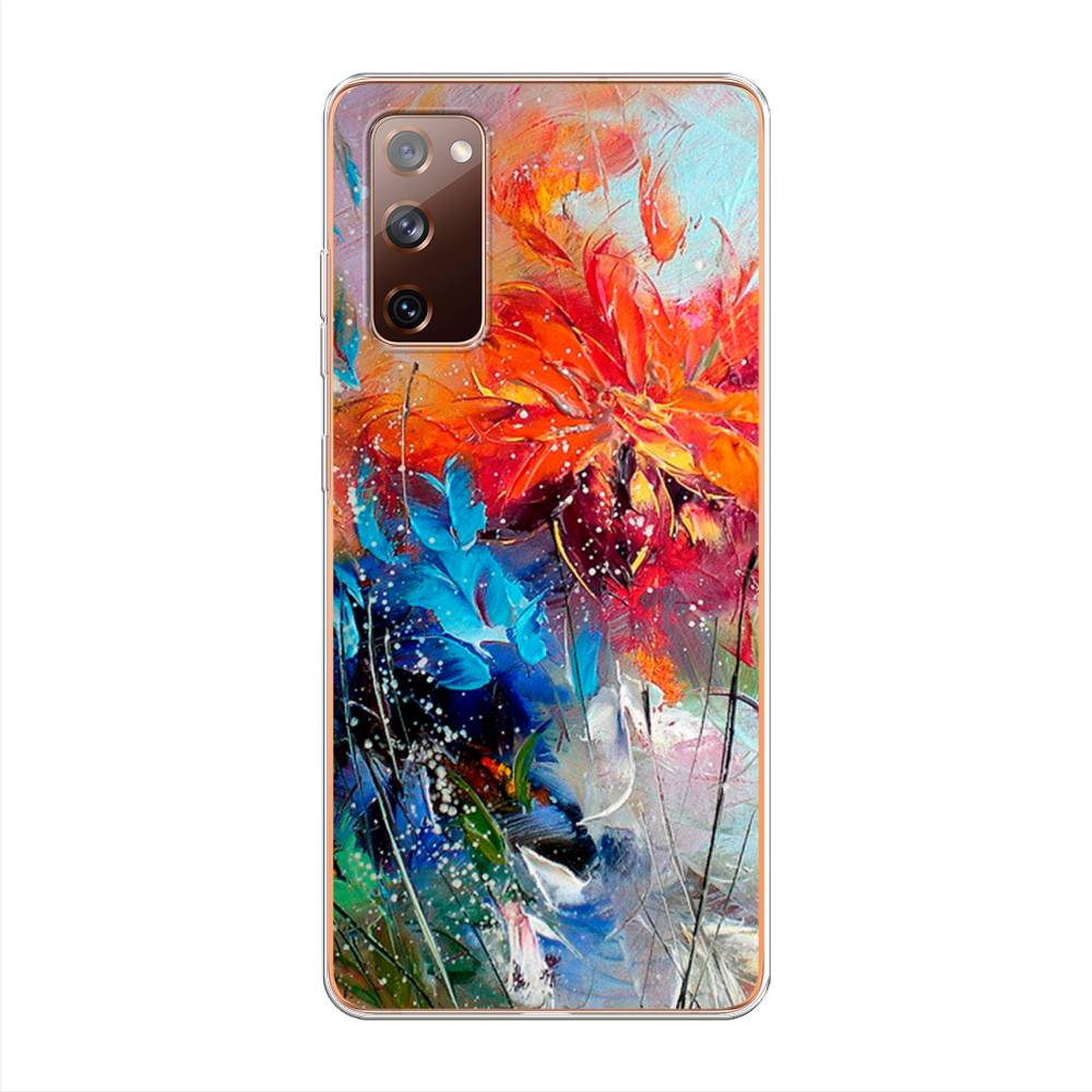 

Чехол на Samsung Galaxy S20 FE "Абстрактные цветы", Оранжевый;синий, 2101350-4