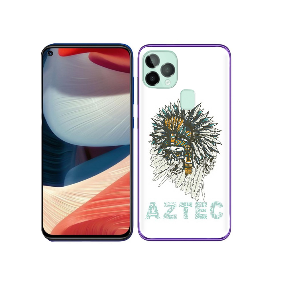 

Чехол MyPads Tocco для Oukitel C22 скелет индеец, Прозрачный, Tocco