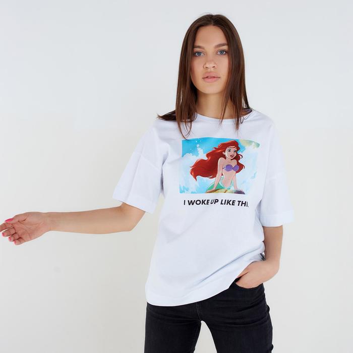 

Футболка «Русалочка» Принцессы oversize, цвет белый, Принцессы