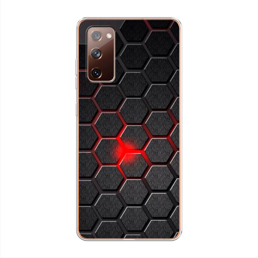 

Чехол на Samsung Galaxy S20 FE "Соты красные", Красный;черный;серый, 2101350-3