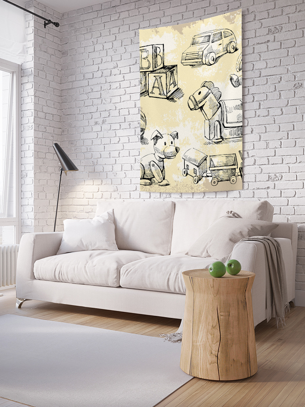 

Вертикальное фотопанно на стену JoyArty Игрушки из детства 150x200 см, Игрушки из детства