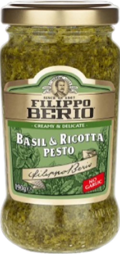 Соус Песто FILIPPO BERIO, с базиликом и сыром Рикотта, ст/б, 190 г