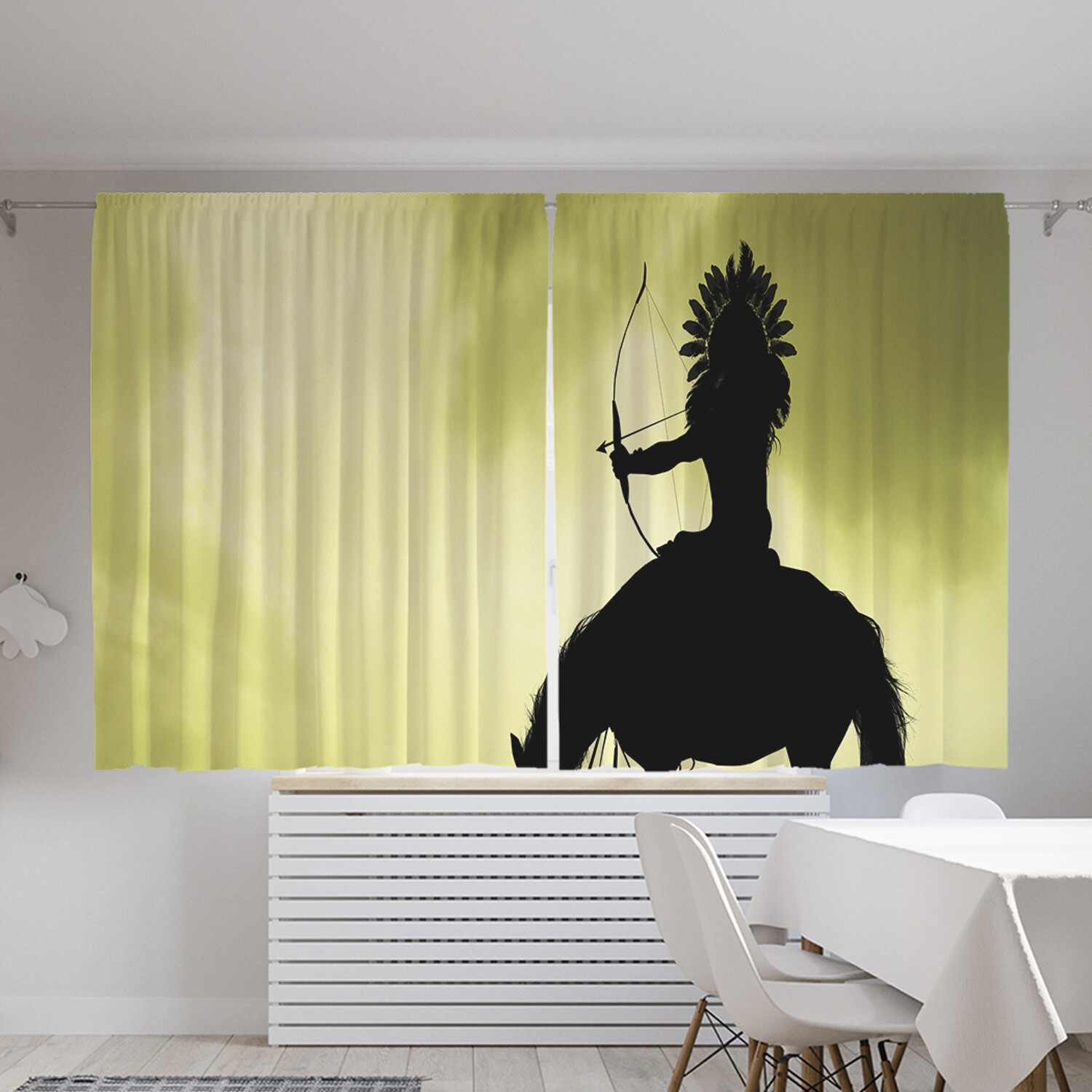 

Классические шторы JoyArty "Индеец против буйвола", Oxford DeLux, 2 полотна 145x180 см, Индеец против буйвола