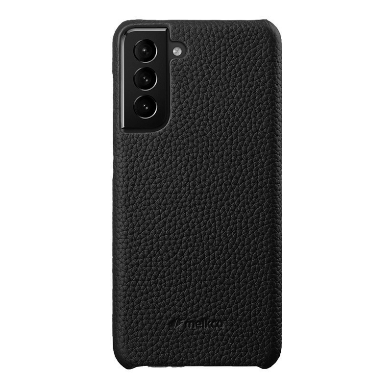 фото Кожаный чехол накладка melkco для samsung galaxy s21 - snap cover, черный